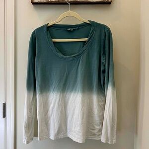 Candace Cameron Bure Dipped Tie Dye Long Sleeve Tee